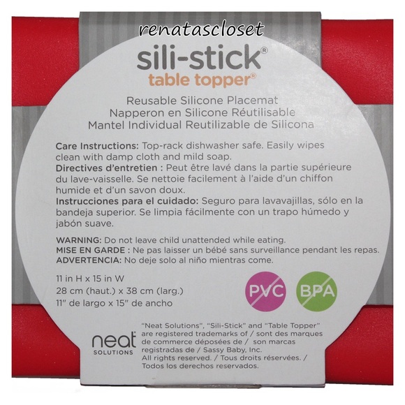 Neat Solutions Sili-Stick Table Topper NWT/NIP - Picture 8 of 9
